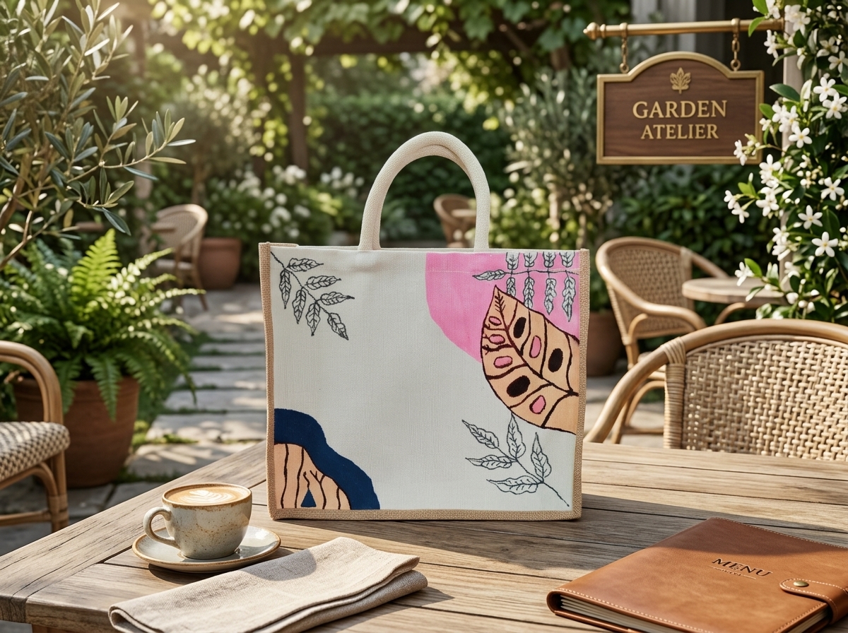 Abstract Botanical Cotton Canvas Tote Bag